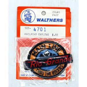 NOS Walthers Rio Grande Main Line Thru The Rockies Railroad Patch